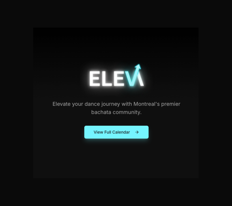 Portfolio mockup for the Eleva Montreal dance festival website